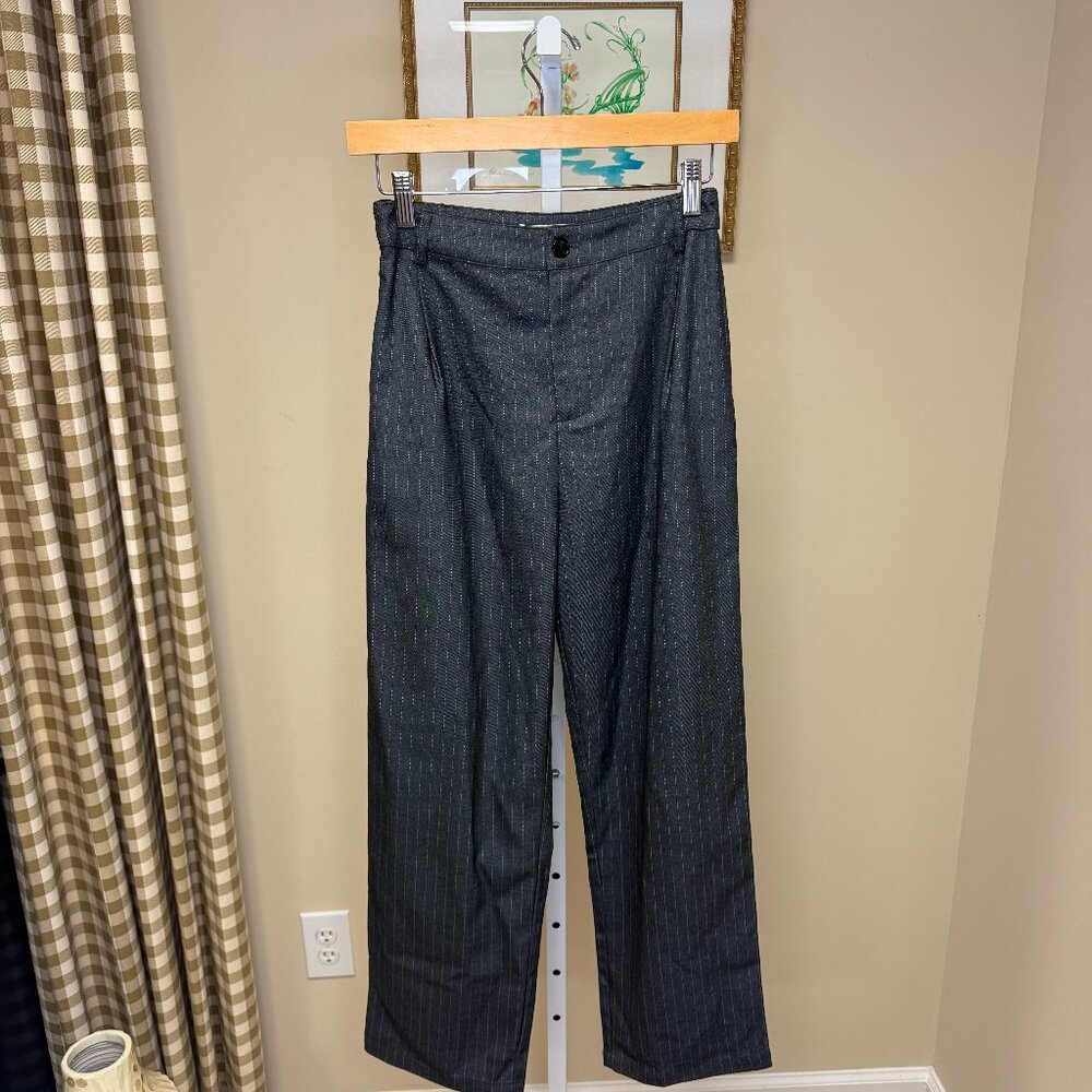 Grey Pinstripe Trousers